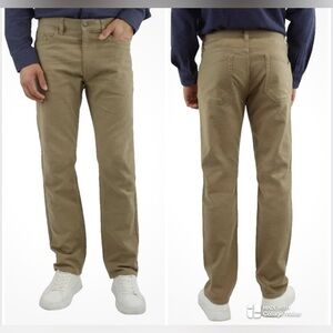 Jachs Men’s 5 Pocket Pant Straight Fit Stretch Fabric Tan Kahki Brown Size 35/28